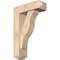 Ekena Millwork Funston Craftsman Smooth Bracket w/ Offset Brace, Douglas Fir, 5 1/2"W x 16"D x 24"H BKT0604X16X24FST04SDF - alternate 1
